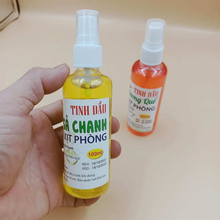 Combo 5 Chai Xịt Tinh Dầu Dung Tích 100 ML Thơm Phòng Đuổi Côn Trùng Hiệu Quả