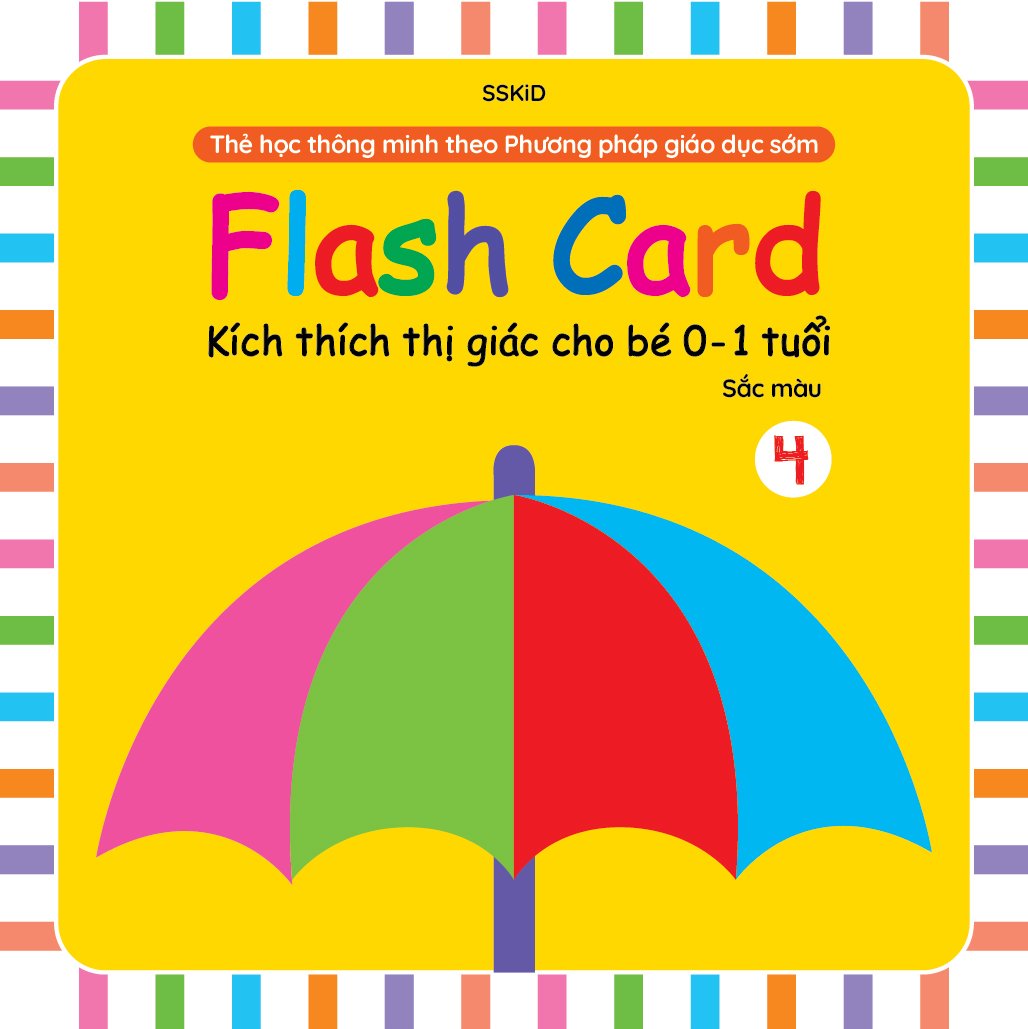 Flashcard Kích Thích Thị Giác (Dành Cho Trẻ Từ 0 Đến 1 Tuổi +) 4 Chủ Đề - KT 21x21 cm - 80 Thẻ