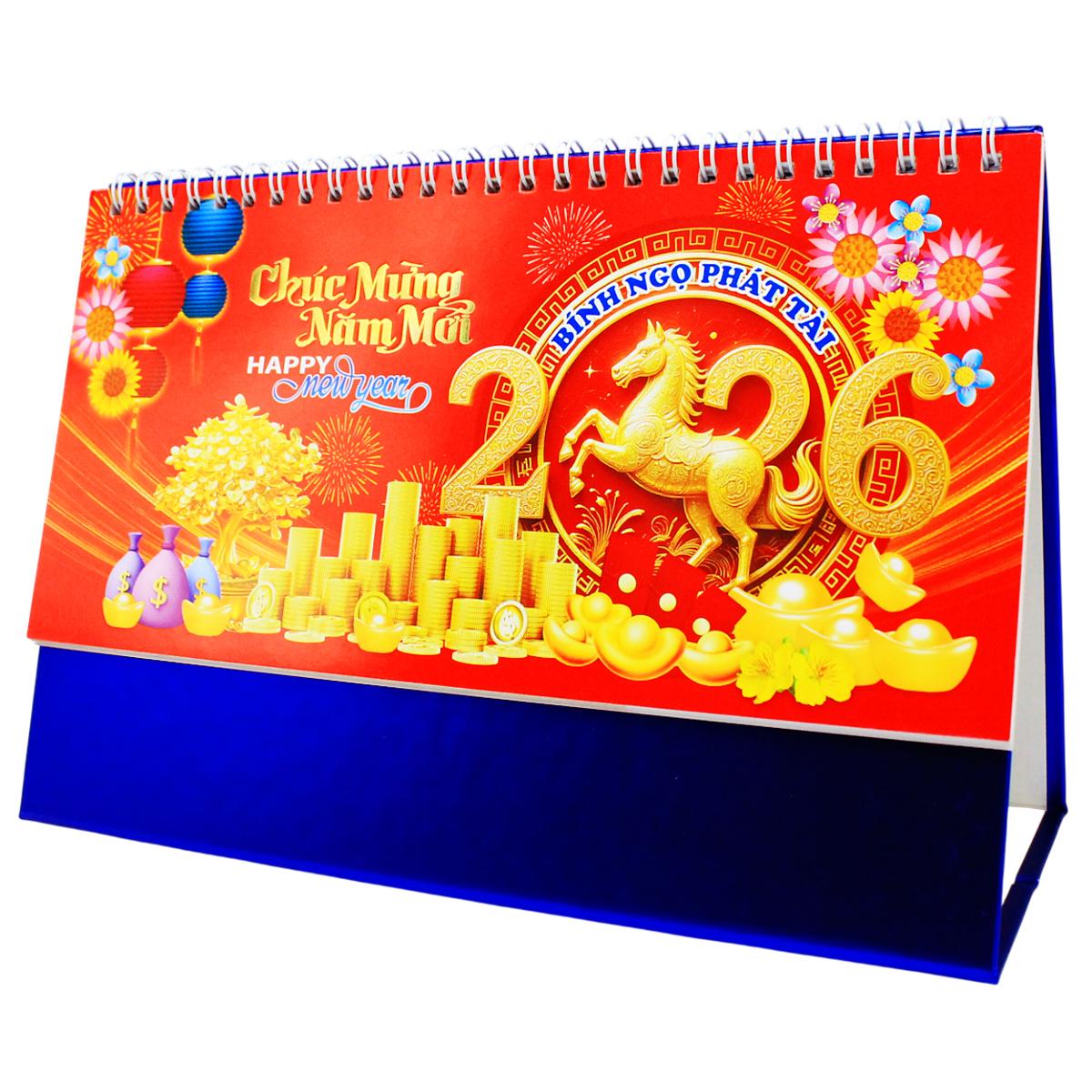 Lịch Để Bàn Chữ A - Bính Ngọ Phát Tài - NST 81A