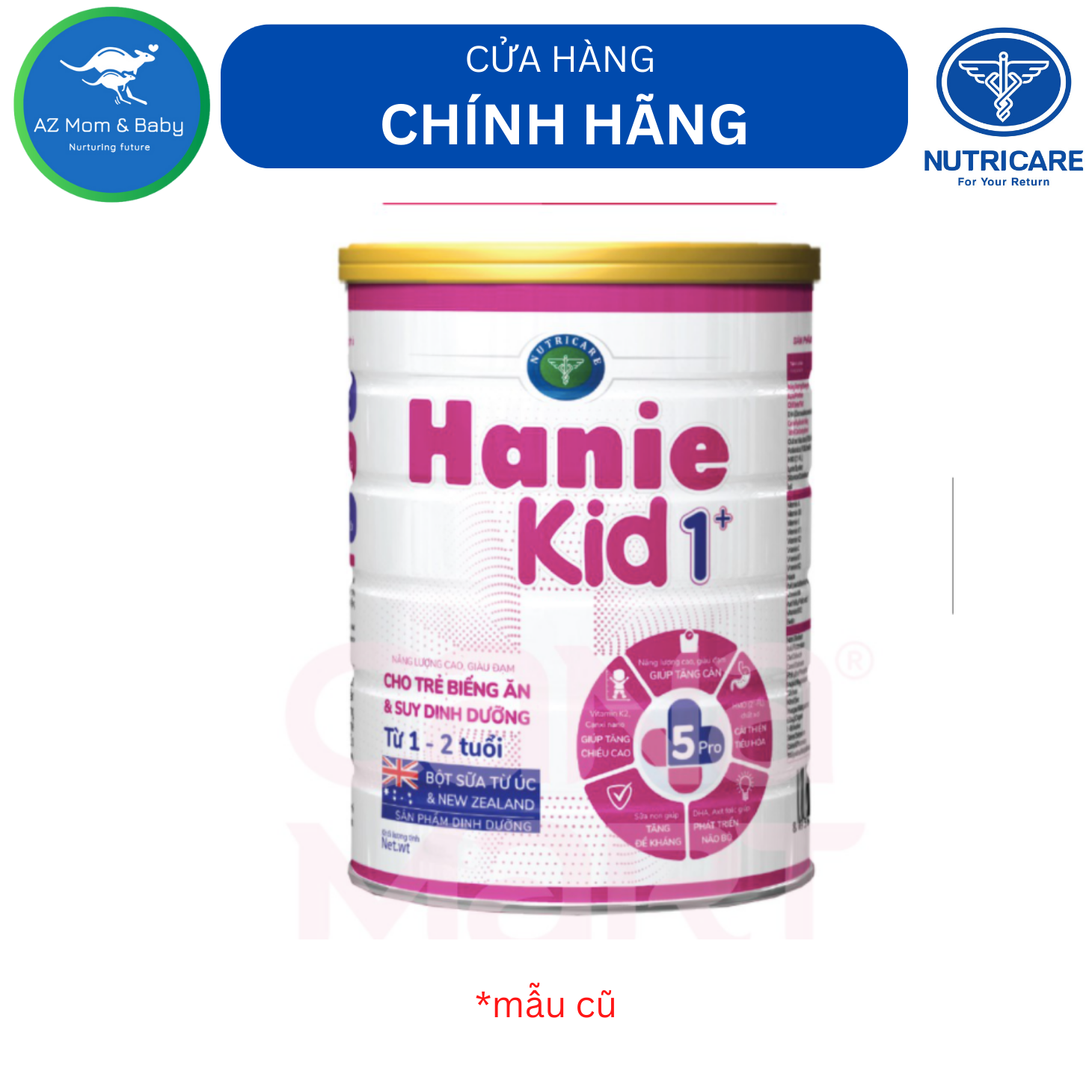 Sữa bột Nutricare Hanie Kid 1+ cho trẻ biếng ăn và suy dinh dưỡng (900g)