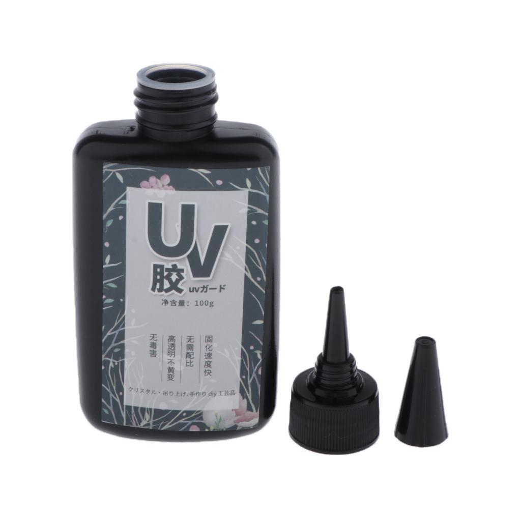 2x UV Resin Ultraviolet Hard Dilute Glue Lucid Glue Necklace Glue Box 100g