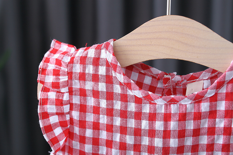 Đầm bé gái kẻ sọc caro, đầm xòe cho bé từ 8-15kg - váy caro dễ thương cho bé