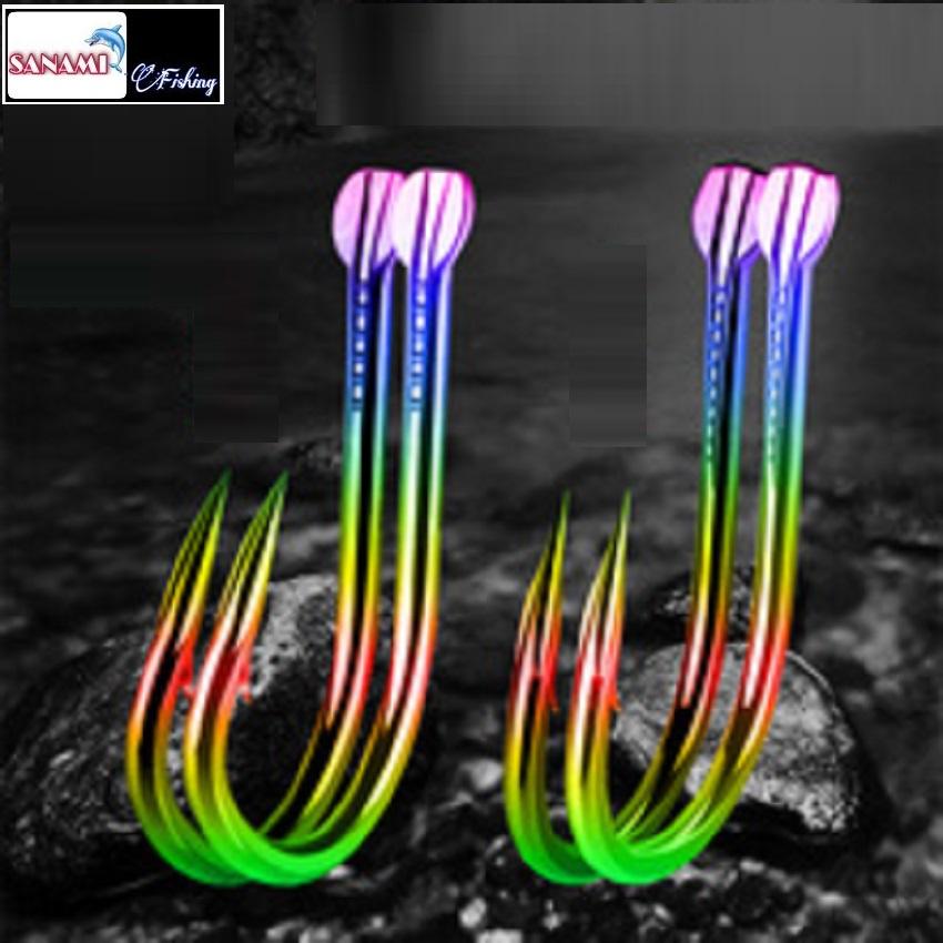 Lưỡi Câu Cá CJF, Lưỡi Câu TiTan 7 Màu Có Ngạnh Cao Cấp Chuyên Câu Đài,Câu Đơn LC-8