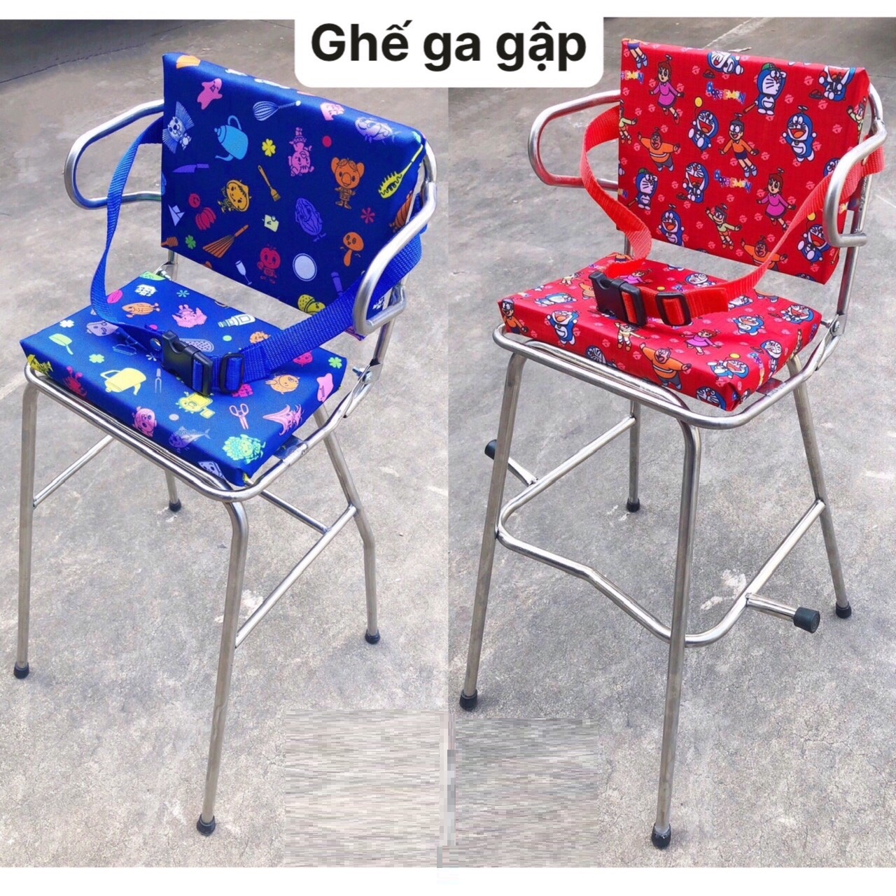 Ghế ngồi xe máy Xe Ga, Yên Nệm, Không Tựa,Có tựa,Có Vòng,Có Gác Chân,An Toàn , GHẾ GA GẬP INOX CHO BÉ