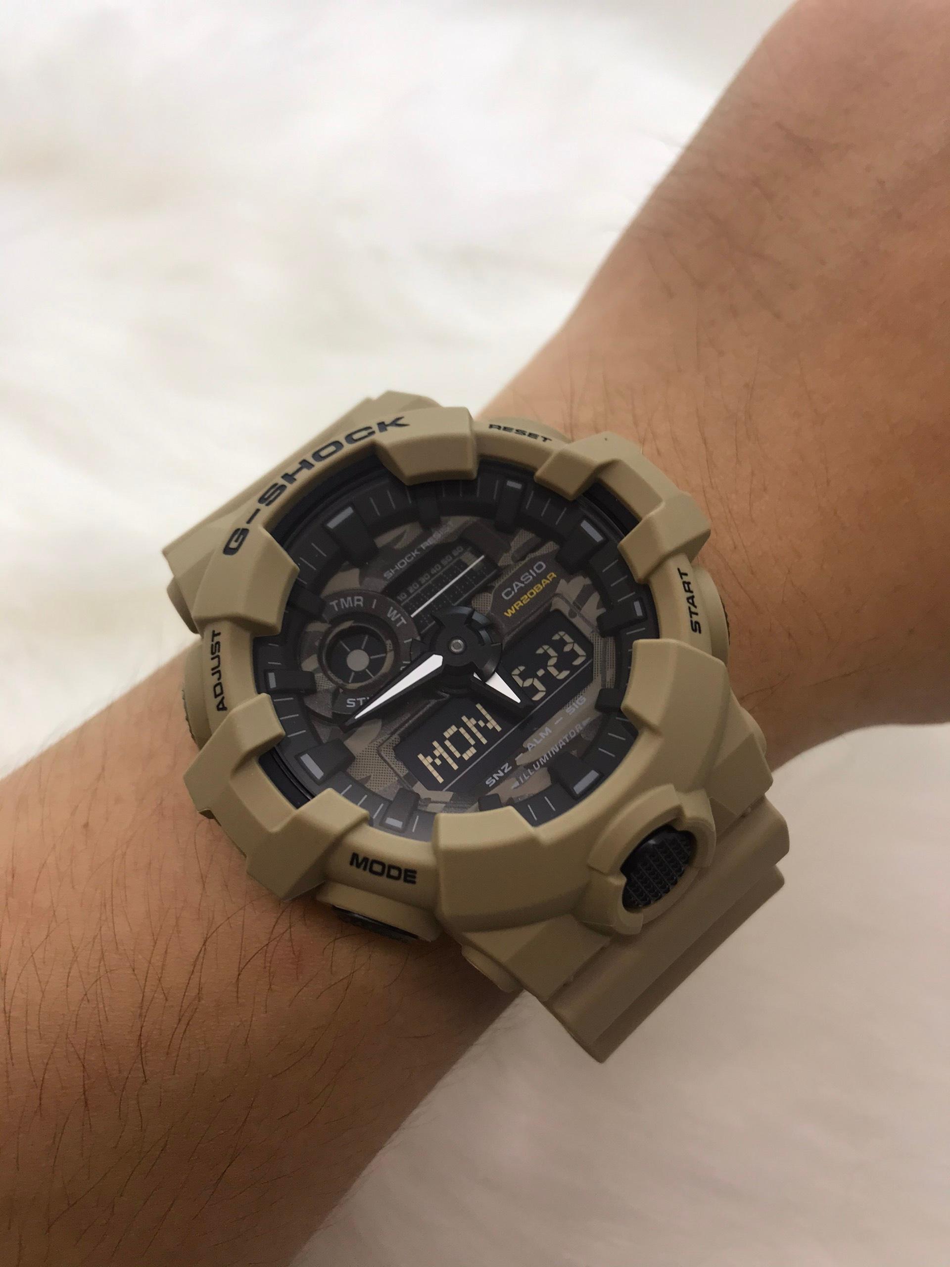 Đồng Hồ Nam Dây Nhựa Casio G-Shock GA-700CA-5ADR Chính Hãng - GA-700CA-5A CAMO