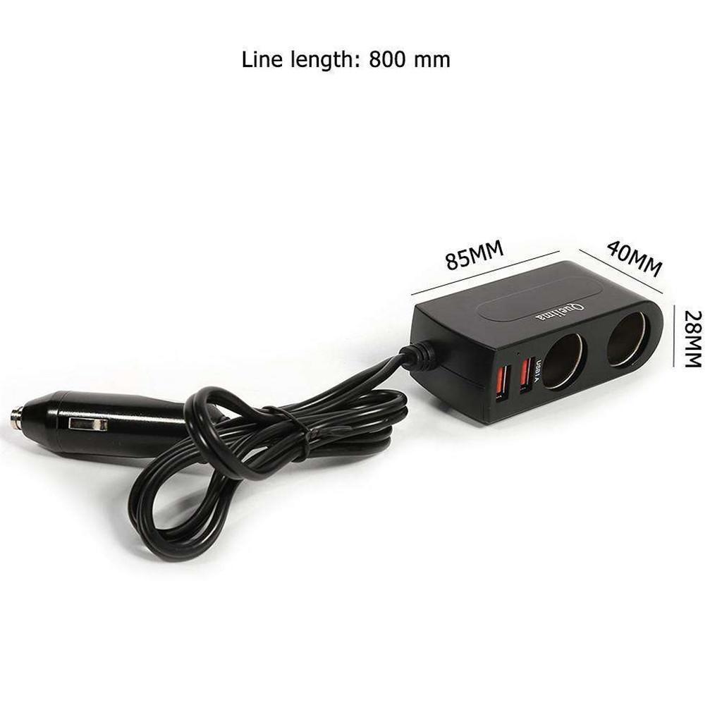 Car Cigarette Lighter Socket Splitter Dual USB Charger Power Adapter Outlet