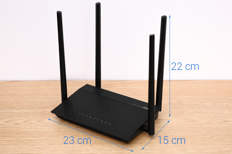 Bộ Phát Sóng Wifi Router Chuẩn AC1500UHP Băng Tần Kép Asus AC1500 Đen - Hàng chính hãng