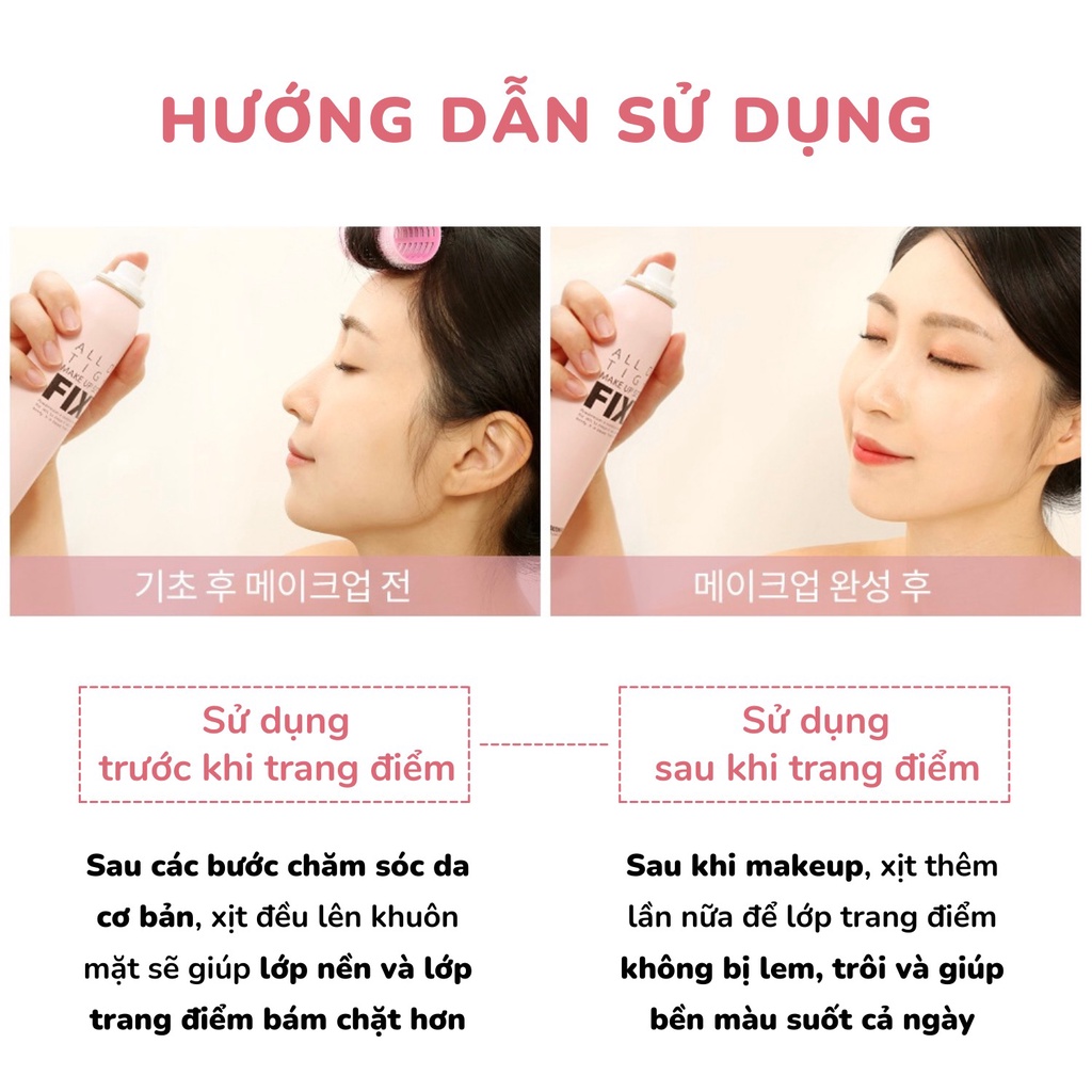 Xịt Nền Trang Điểm So Natural All Day Tight Make Up Setting Fixx 75ml