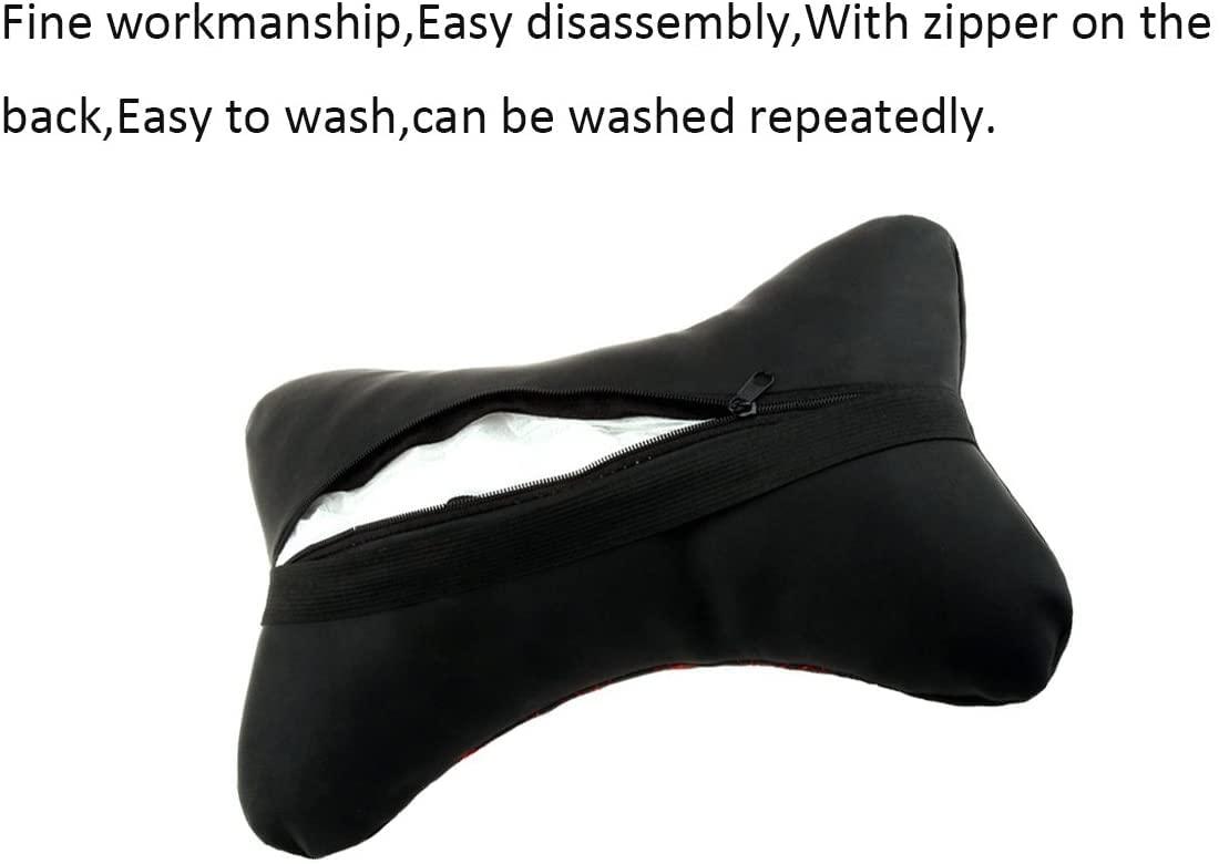 Gối ghế ngồi trên ghế ngồi, 2 miếng PU Leather Car Gối cổ, đầu gối cho ghế ngồi ô tô, đầu có thể thư giãn đầu gối thoải mái