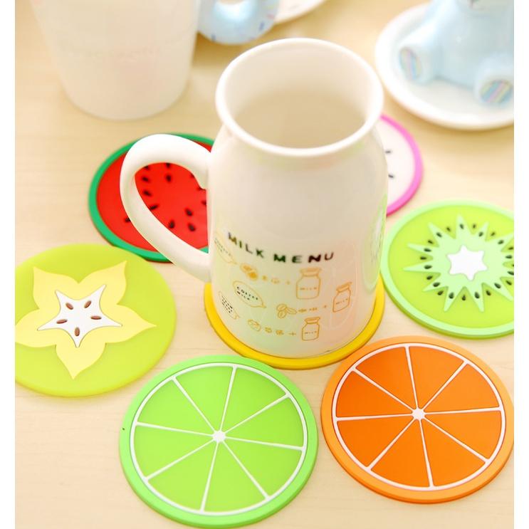 Combo 5 Miếng Lót Ly Hình Trái Cây - Hình Thú Dễ Thương