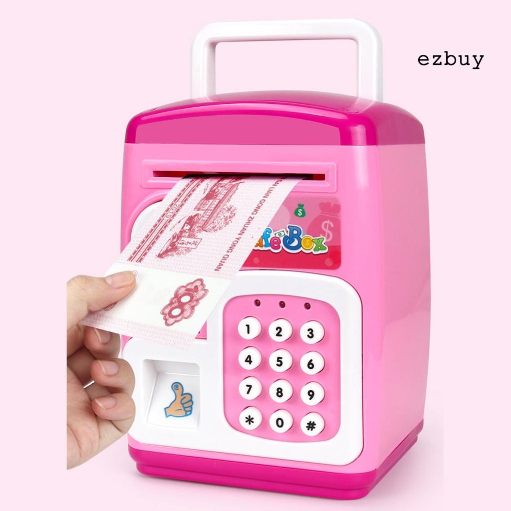 EY-Cartoon ATM Password Piggy Bank Smart Fingerprint Safe Storage Tank Kids Toy