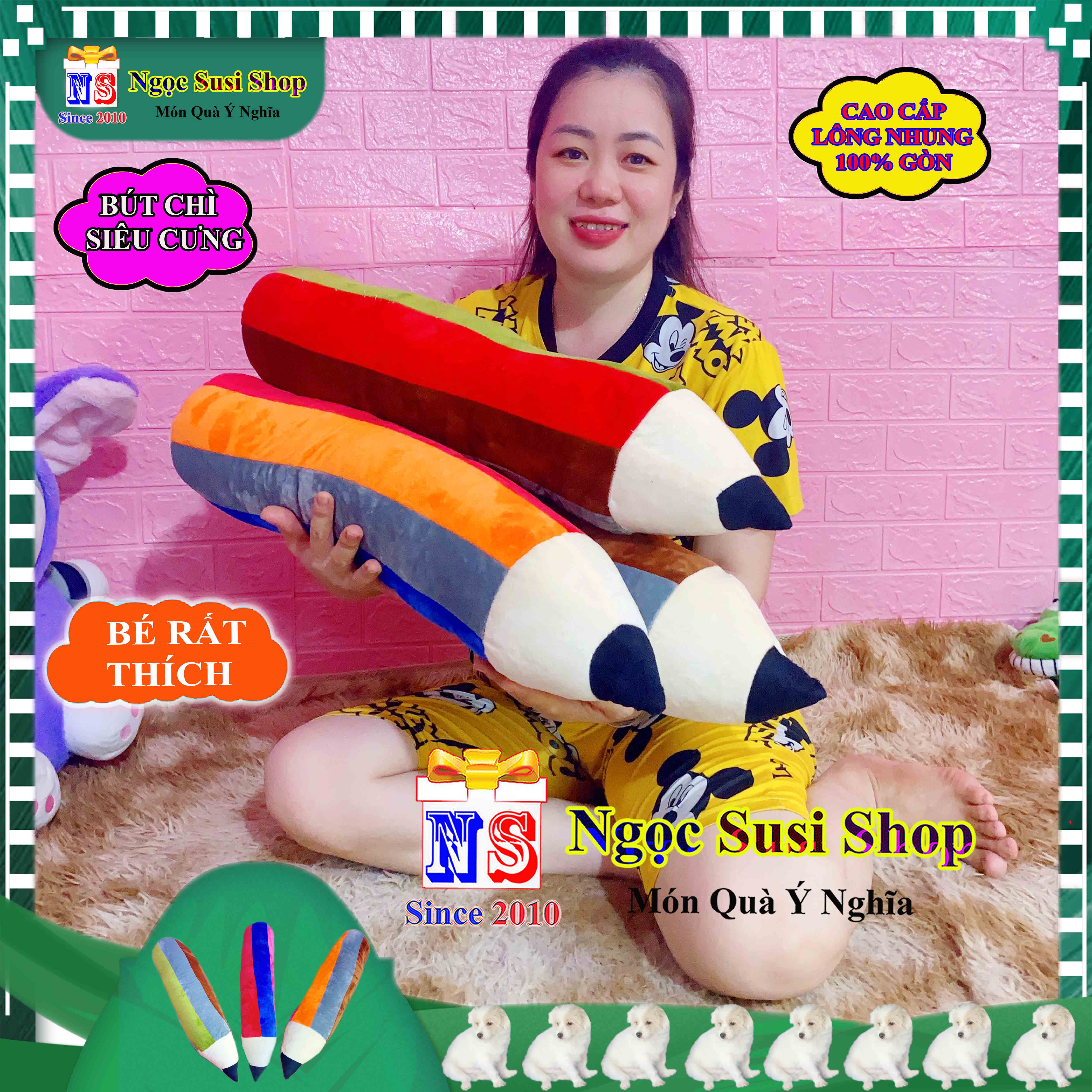 GỐI ÔM CÂY BÚT CHÌ NHỒI BÔNG NHIỀU MÀU RẤT MỀM MỊN ĐẸP NHƯ ẢNH- GẤU BÔNG HÌNH CÂY BÚT CHÌ HÀNG ĐỘC DÀNH CHO BÉ