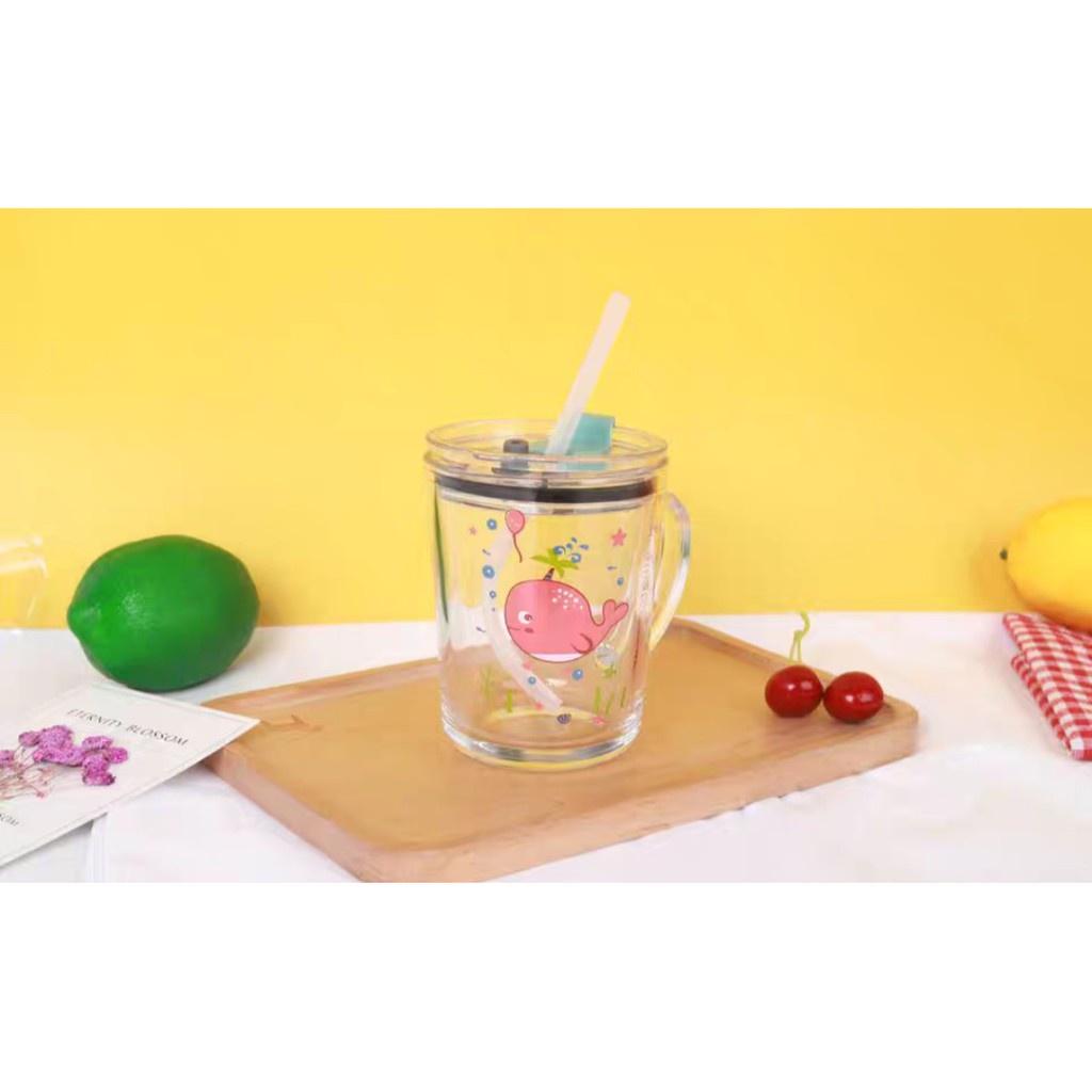 Cốc Chia Vạch Thủy Tinh Pha Sữa Cho Bé 350ml