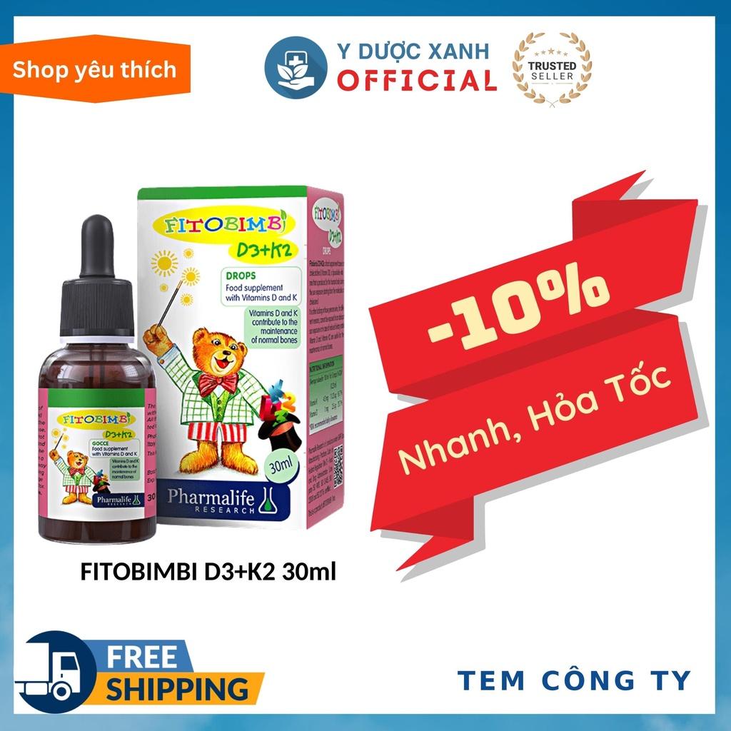 FITOBIMBI D3 K2, 30ml, Vitamin D3 K2 cho bé, trẻ em của Ý - Y Dược Xanh