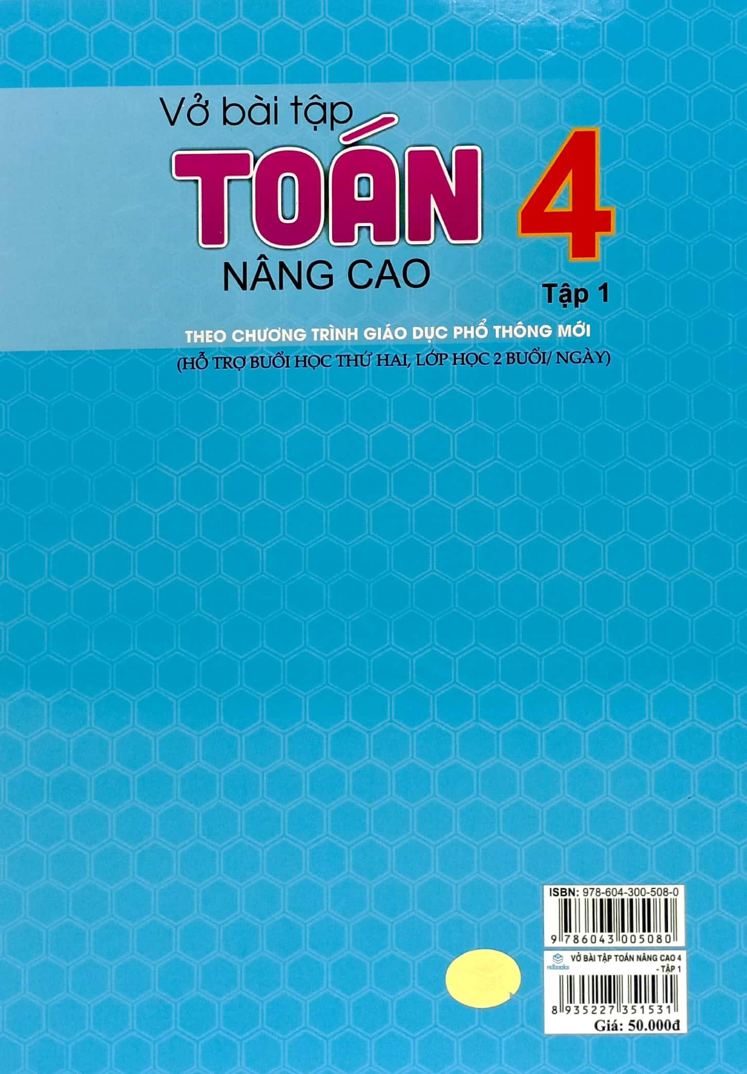 Vở Bài Tập Toán Nâng Cao 4 - Tập 1