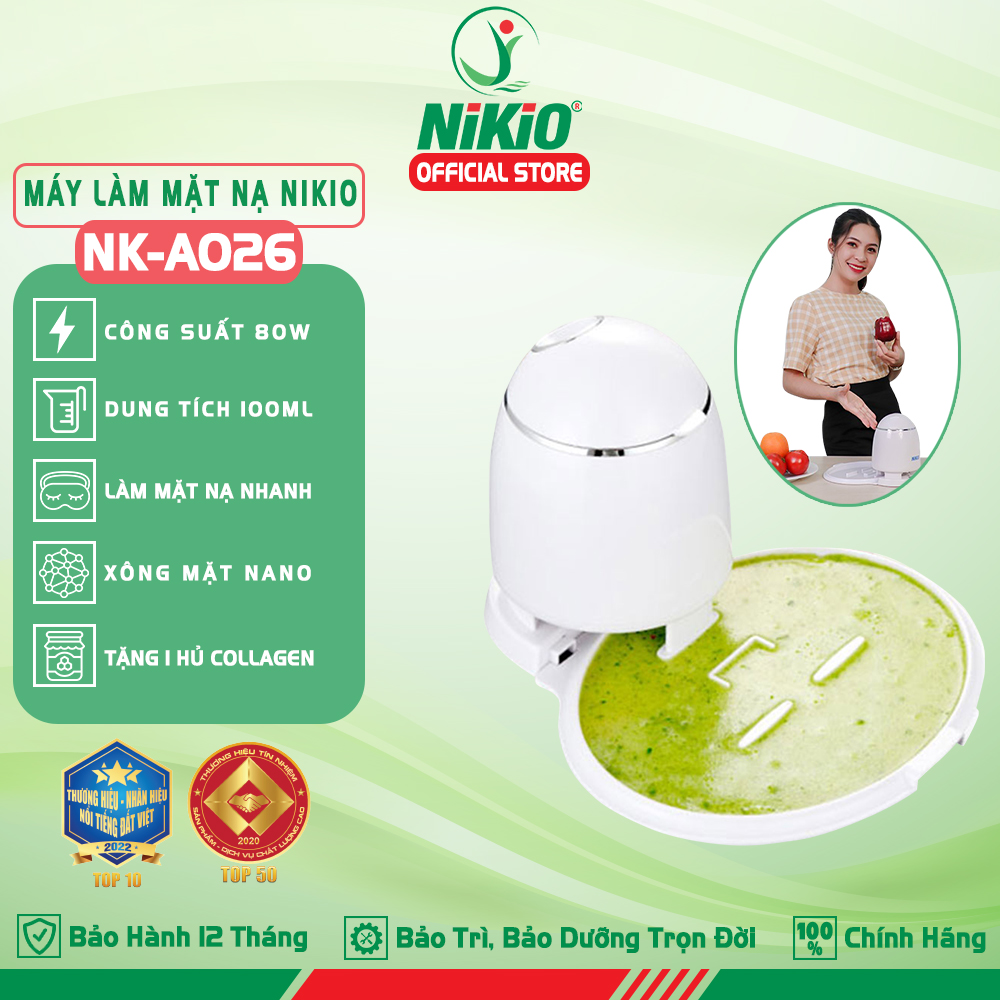 Máy làm mặt nạ trái cây và xông hơi mặt mũi Nikio NK-A026