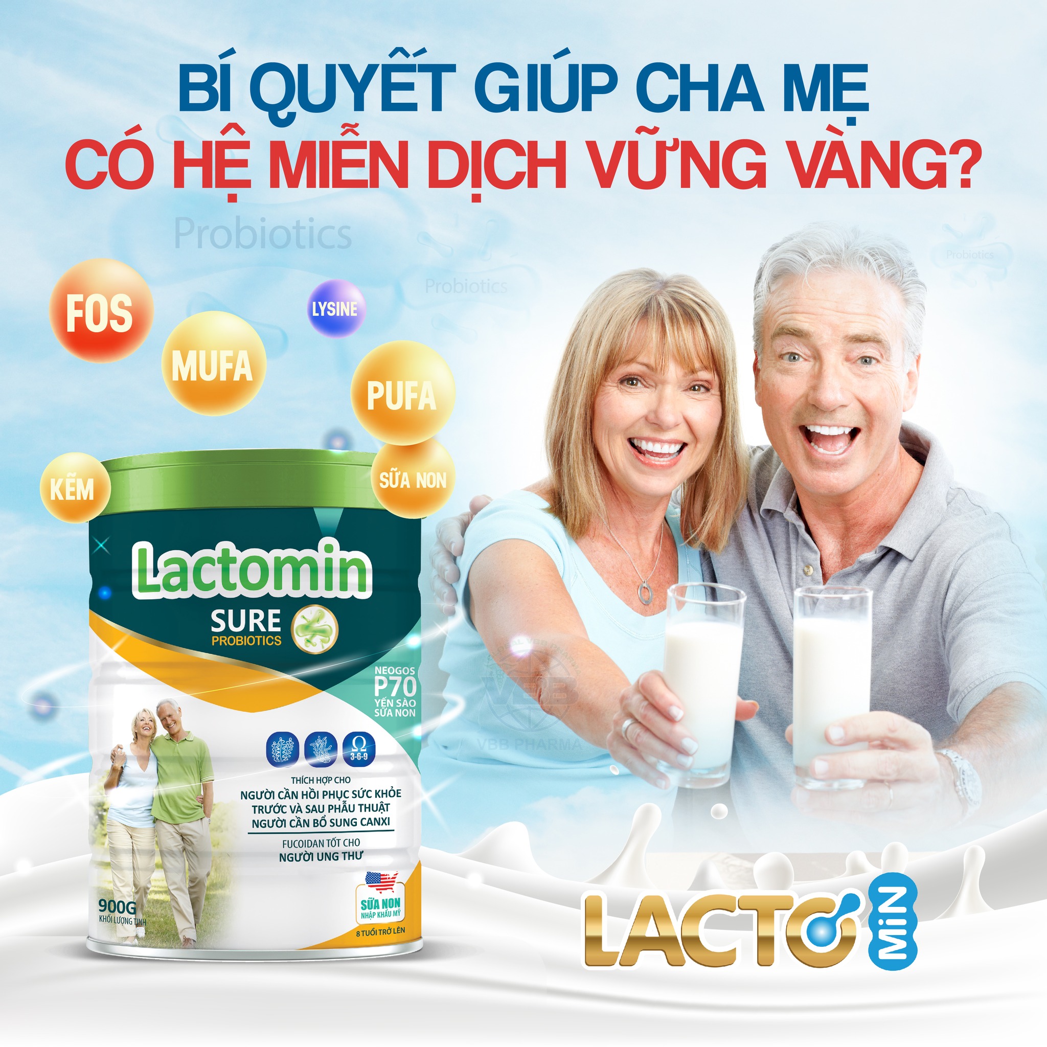 Sữa Mát Lactomin Sure 900g ( Người bệnh)