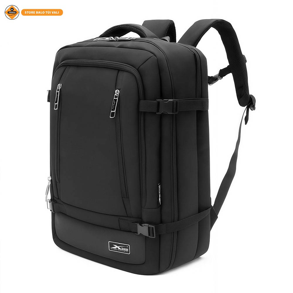 Balo du lịch cao cấp Leader Pro Xbags XB2010 cỡ lớn màu đen đựng laptop 17 inch