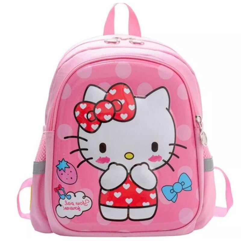 BALO MẪU GIÁO CHO BÉ GÁI ĐI HỌC HÌNH HELLO KITTY MÀU HỒNG