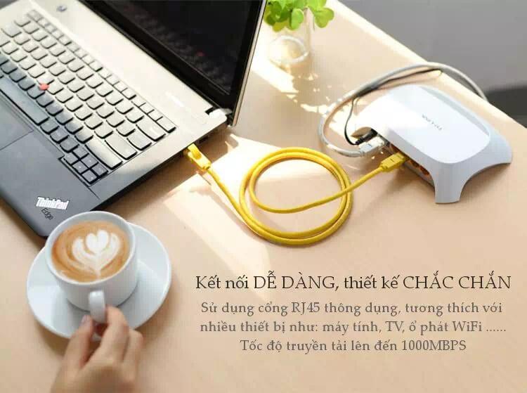 Ugreen UG11231NW103TK 2M màu Vàng Cáp mạng LAN CAT5E UPT - HÀNG CHÍNH HÃNG