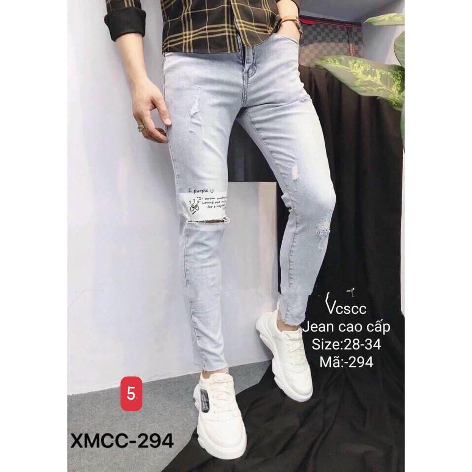 Quần jean nam - quần bò nam co dãn ôm form tôn dáng chuẩn, quần jean thời trang cao cấp nam Muradfashion mẫu MSS21