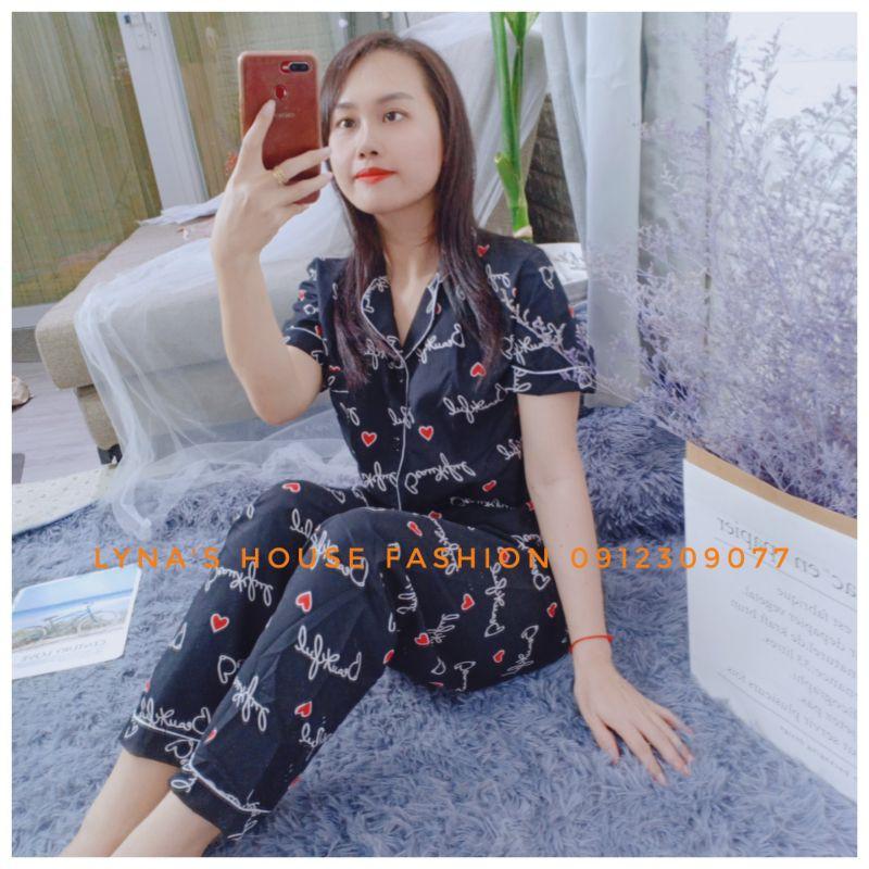 Bộ Ngủ Pijama Cộc Dài Chất Kate Thái Tay Ngắn Quần Dài