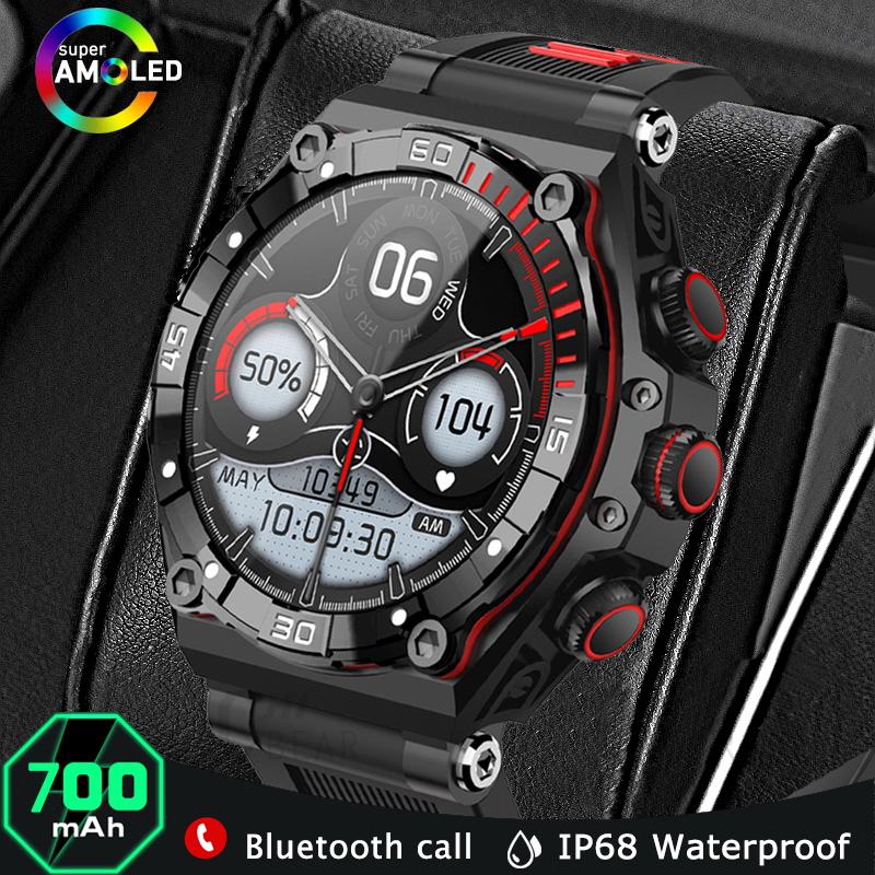 AMOLED Bluetooth Gọi cho người đàn ông đồng hồ thông minh 1.43inch 466*466 HD Độ phân giải 700mah pin lớn IP68 SMARTPATCH SMARTWATCH SMARTWATCH SMART