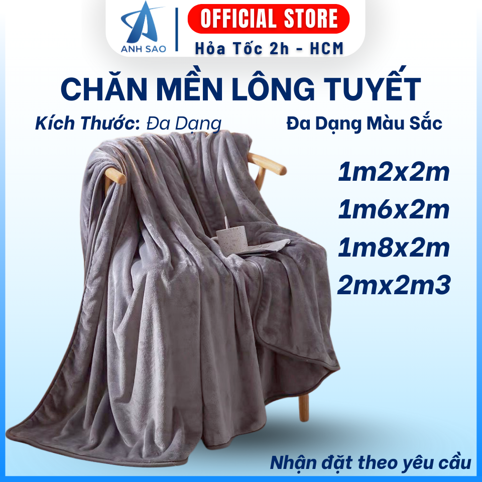 Mền Chăn Lông Cừu Ánh Sao Mềm Nhẹ, Thoáng Mát Mùa Hè Nhiều Kích Thước