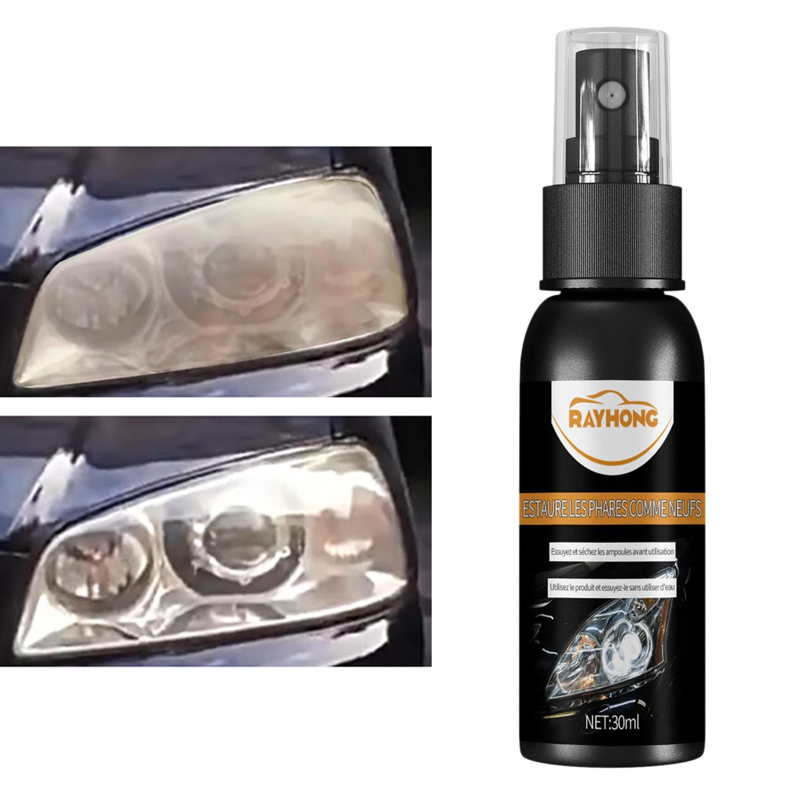 Headlight Repair Fluid Car Headlight Repair Fluid Spray, Headlight Cleaner Restoration Liquid for Repair Matt Yellowed Headlights