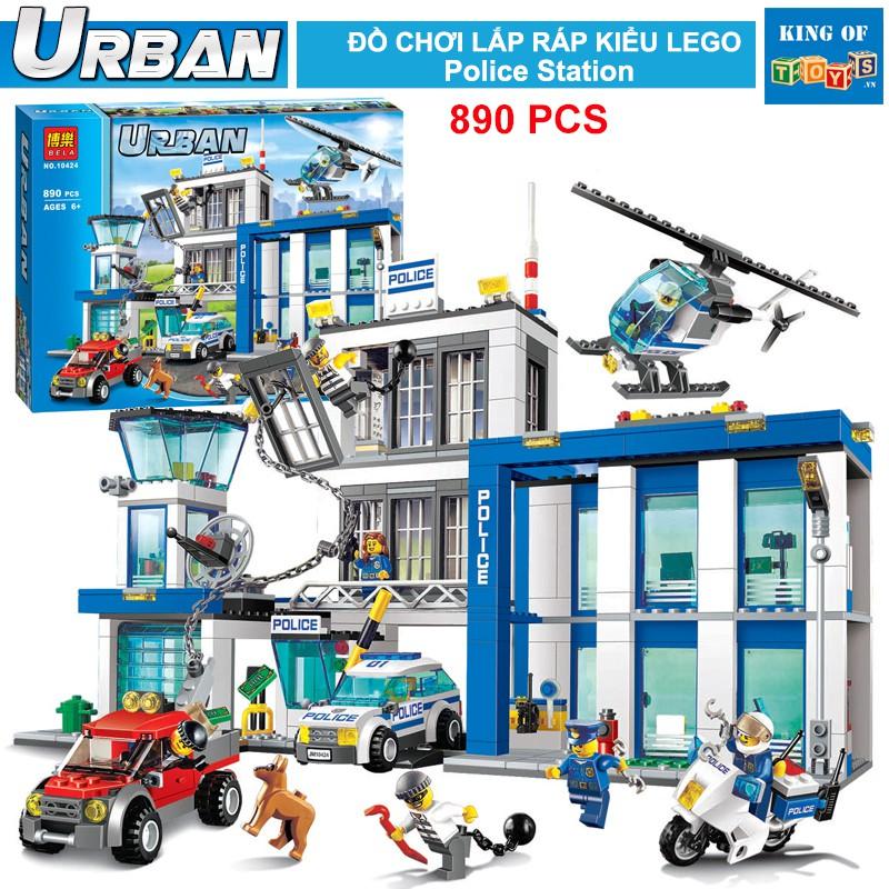 Đồ Chơi Lắp Ráp Kiểu Lego Đồn Cảnh Sát City Police Station Bela Urban Police Model 10424 Với 890 Mảnh Ghép