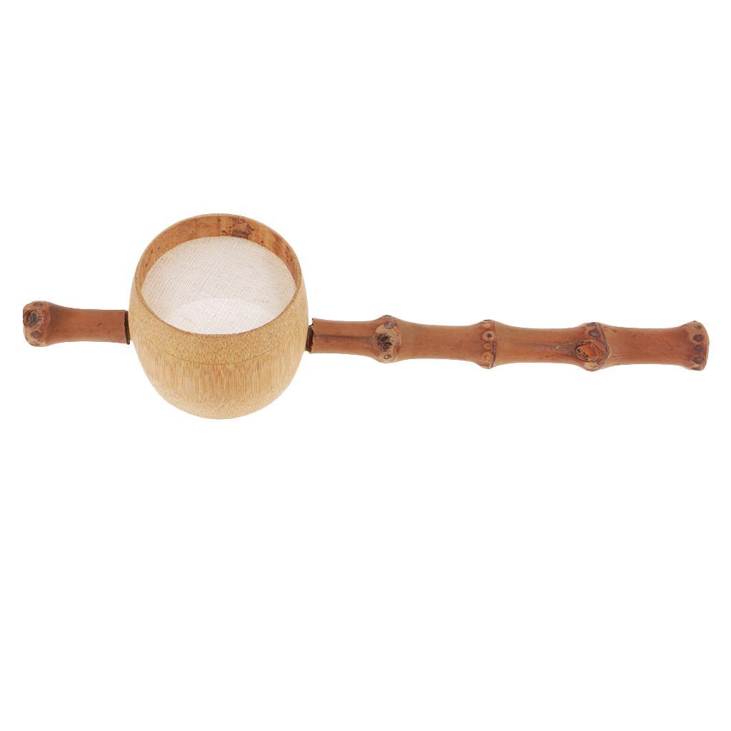 Bamboo Tea Strainer Infuser Tea Filter Mesh Spoon Loose Tea Leaf Tea Set