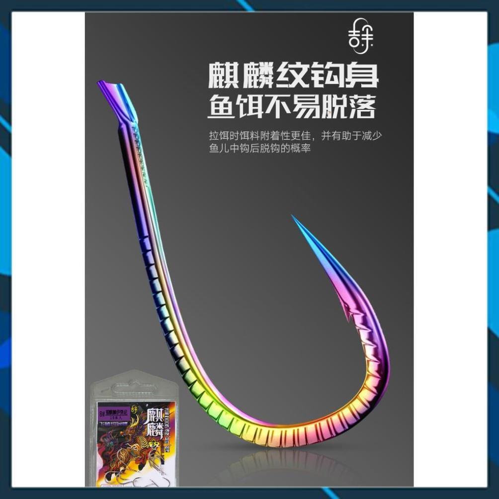 Lưỡi Câu Cá Titan Vảy Rồng 7 Màu Có Ngạnh Đại Lý Đồ Câu Cá _ Lưỡi Câu