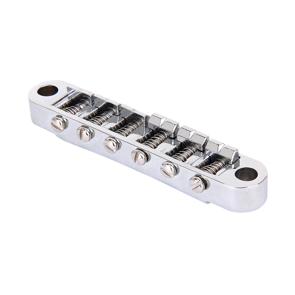 Archtop Rosewood Bridge with Chrome Plated Saddles Luthier Jazz Guitar Part