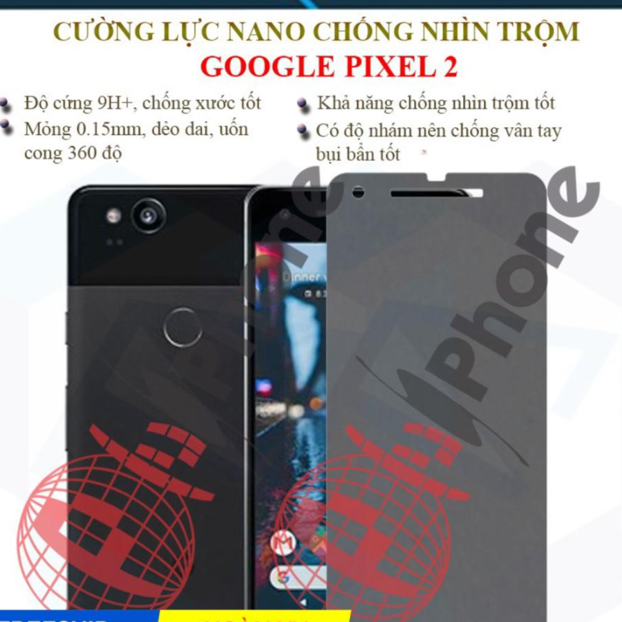 Dán chống nhìn trộm dành cho Google Pixel 2 - Dán cường lực dẻo nano