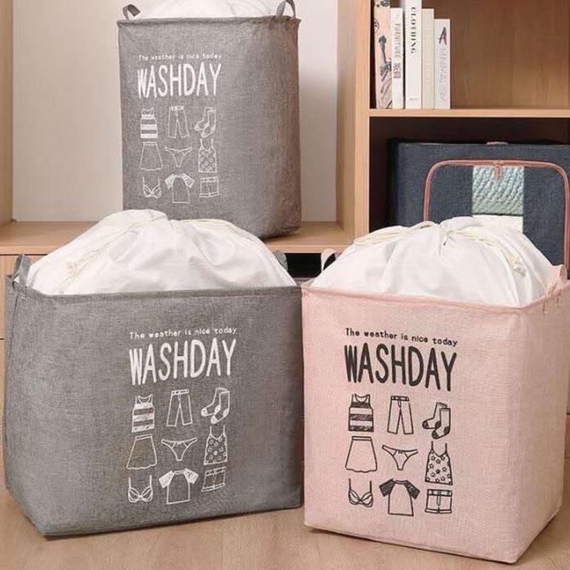 Sọt vải đựng đồ có quai xách mẫu mới có thể dùng đựng chăn màn Washday size vừa