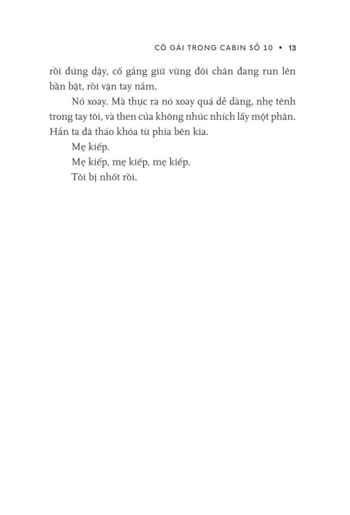 Sách Cô Gái Trong Cabin Số 10