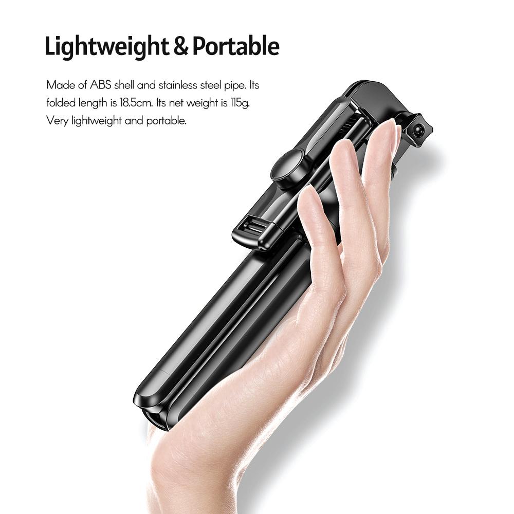 Gậy chụp ảnh tự sướng có thể mở rộng mini 5 phần được tích hợp với giá ba chân để bàn với điều khiển từ xa BT Tương thích với Huawei