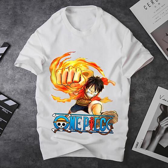 Áo thun Nam Nữ Không cổ ONEPIECE MSOP-12 mẫu mới cực đẹp, có size bé cho trẻ em / áo thun Anime Manga Unisex Nam Nữ, áo phông thiết kế cổ tròn basic cộc tay thoáng mát