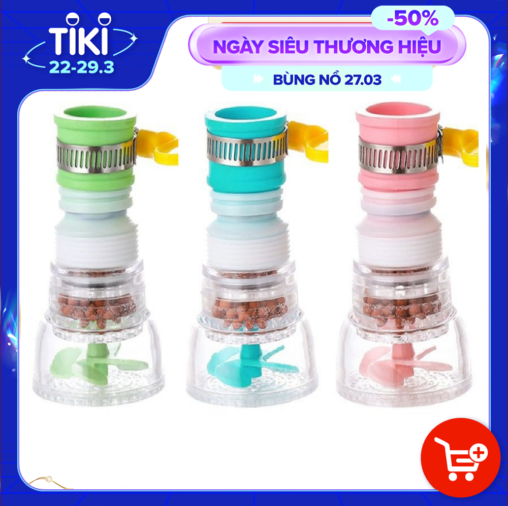 Đầu lọc nước ngay tại vòi xoay 360 độ siêu tiên lợi đem lại nguồn nước tinh khiết