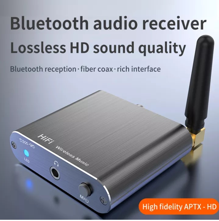 ROGTZ Bộ Thu Âm Thanh Không Dây Bluetooth 5.2 Hỗ Trợ Cổng AUX/COAXIAL/OPTICAL D300-HD - Hàng Nhập Khẩu