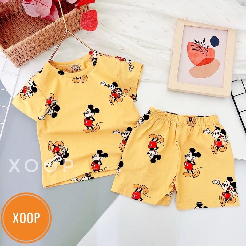 Size đại 9 (24-33kg) Bộ cộc xuất hàn in tràn chất cotton lạnh hàng Quảng Châu cho bé