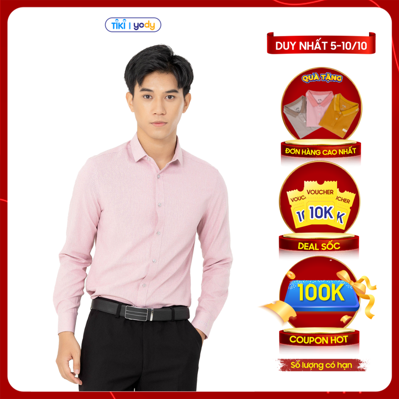 Áo Sơ mi Nam YODY cộc tay có túi ngực chất liệu mềm mịn không nhăn SNM5005   Lazadavn