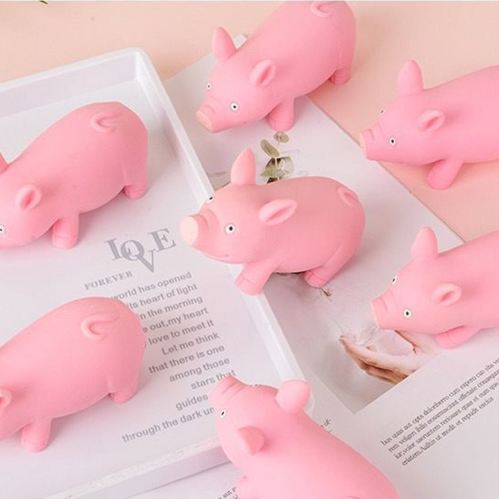 Đồ Chơi Nắn Bóp Tay Đàn Hồi Giảm Stress Hình Chú Heo Lợn Màu Hồng Hường Co Dãn Giá Rẻ Dẻo An Toàn Cho Bé Trai Gái