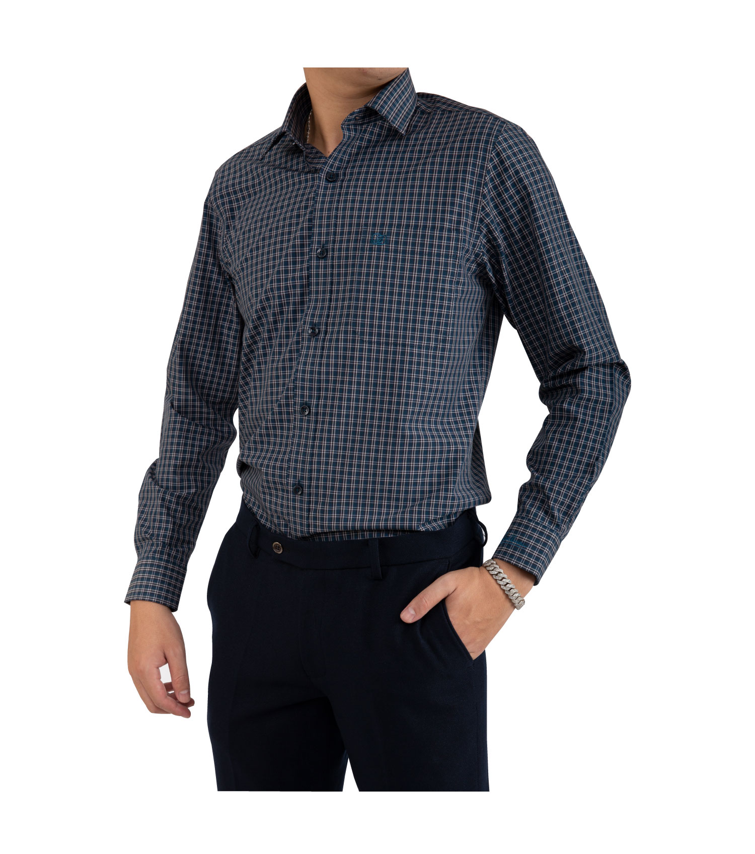 Áo Sơ mi nam dài tay Belluni chất Bamboo chống nhăn tự nhiên- ABD.BP.BE.155.BG1