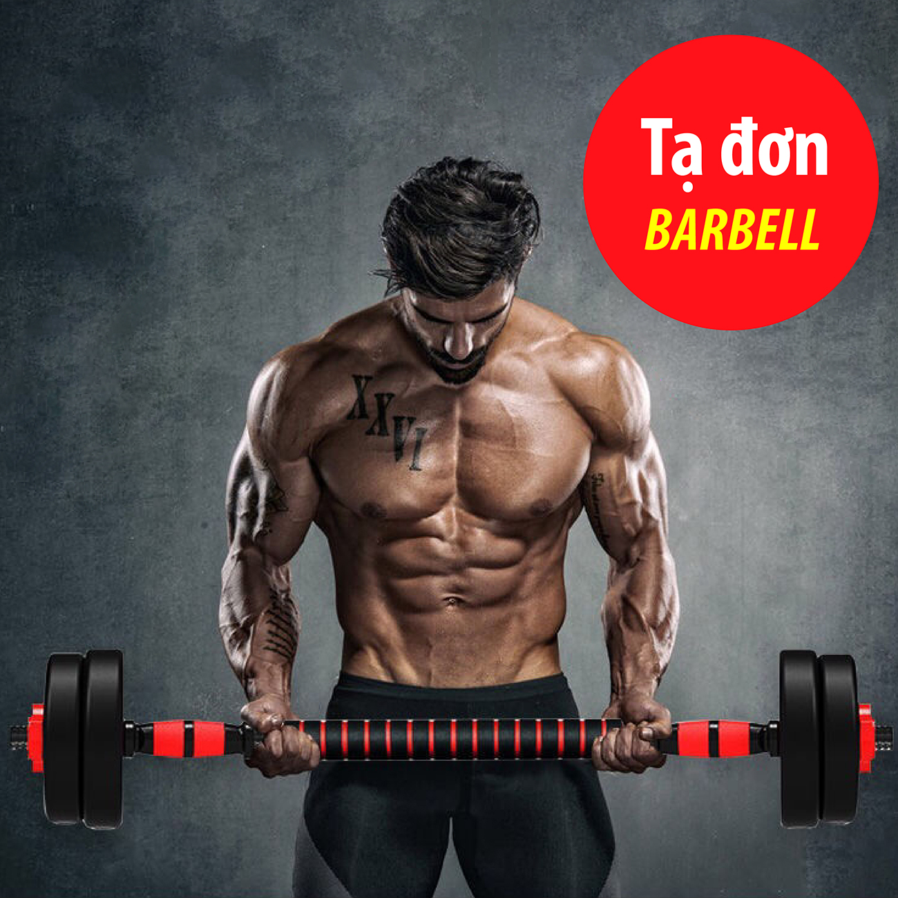 BỘ 40KG TẠ BG MIẾNG NHỰA ĐEN CAO CẤP ĐA NĂNG