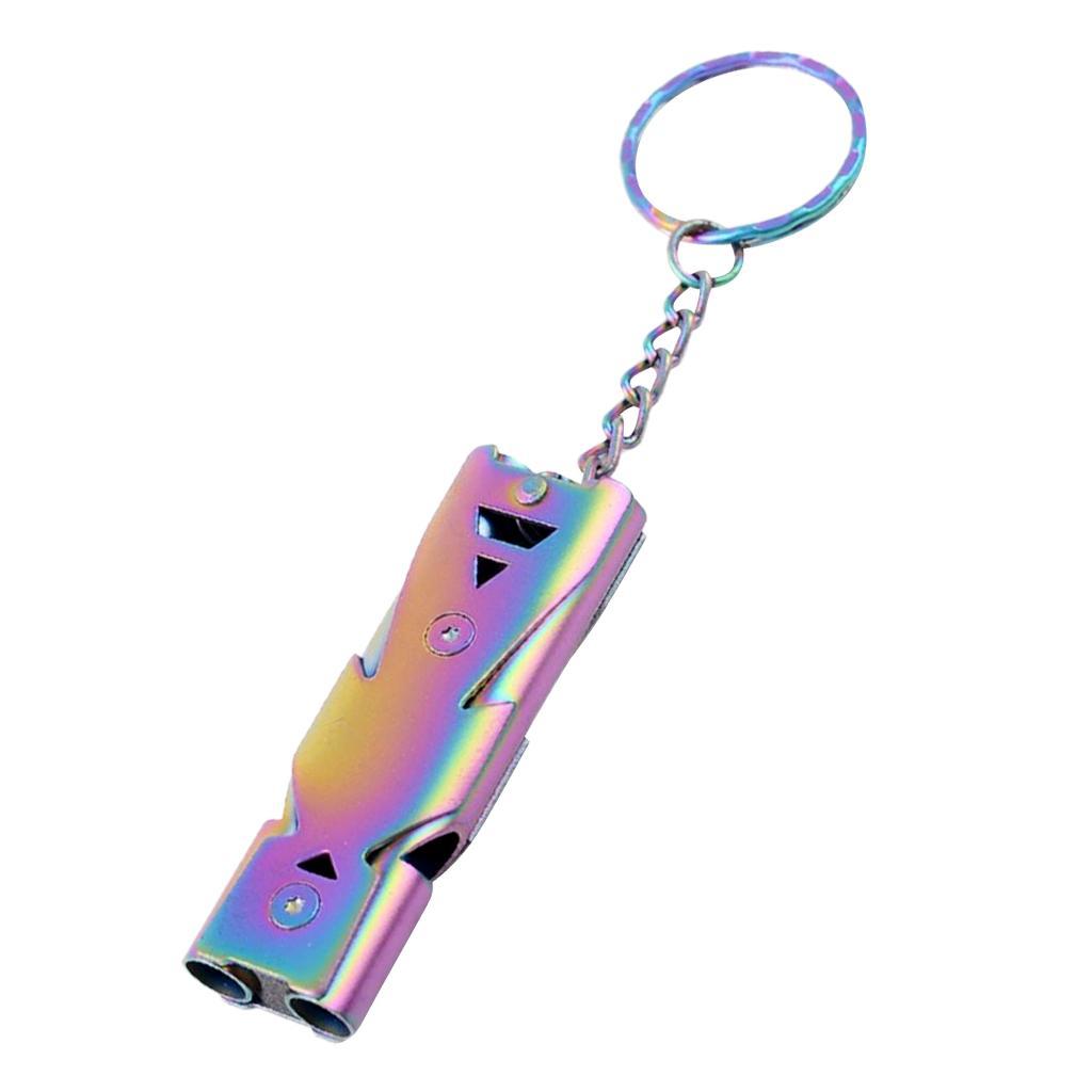 Double Pipe High Decibel Outdoor Camping Survival Emergency Whistle