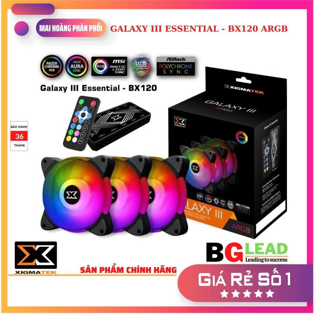 Quạt case máy tính XIGMATEK GALAXY III ESSENTIAL - BX120 ARGB (EN45433) hàng chính hãng