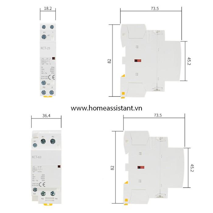 Khởi Động Từ 1 Pha 2P 25A KCT-25 (Contactor)