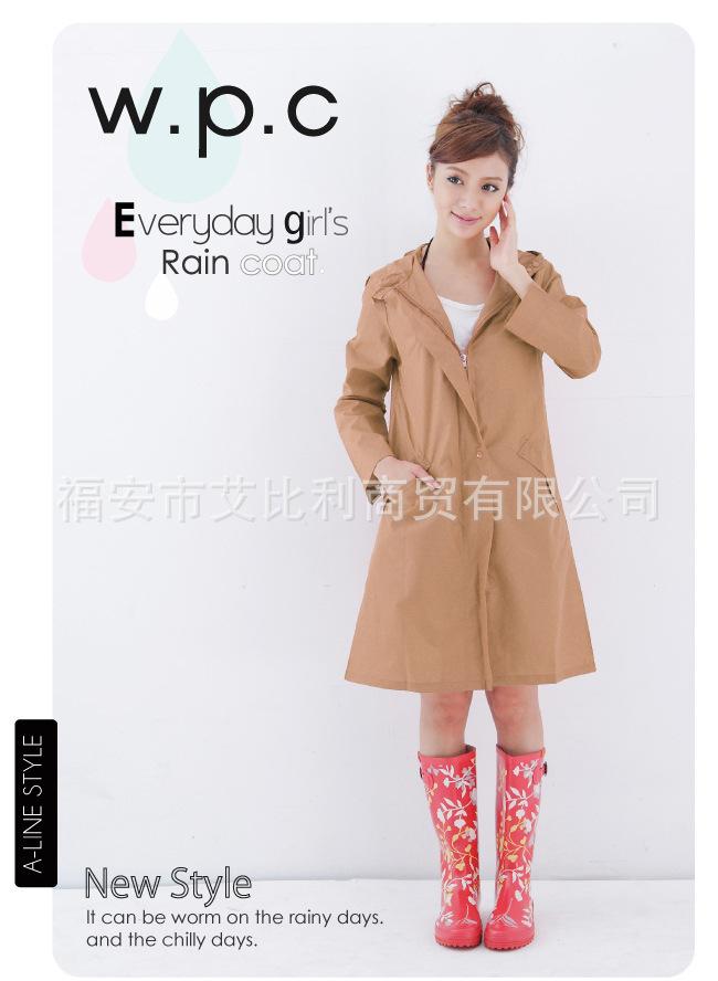 Giá thấp nhất áo mưa nữ trưởng thành thời trang Hàn Quốc dài một mảnh poncho nhẹ và thoáng khí Nhật Bản áo gió chống thấm nước đi bộ 1001