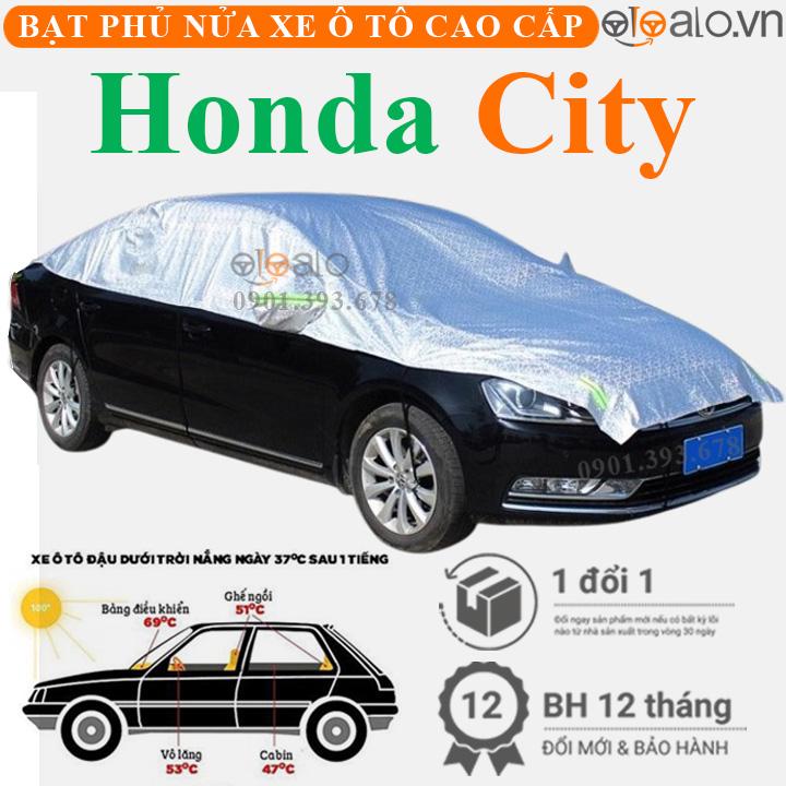 Bạt trùm phủ nửa nóc xe Honda City cải dù 3 lớp cao cấp BPNX - OTOALO
